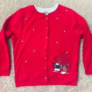 Ugly Christmas Sweater Red Women's Crew Neck